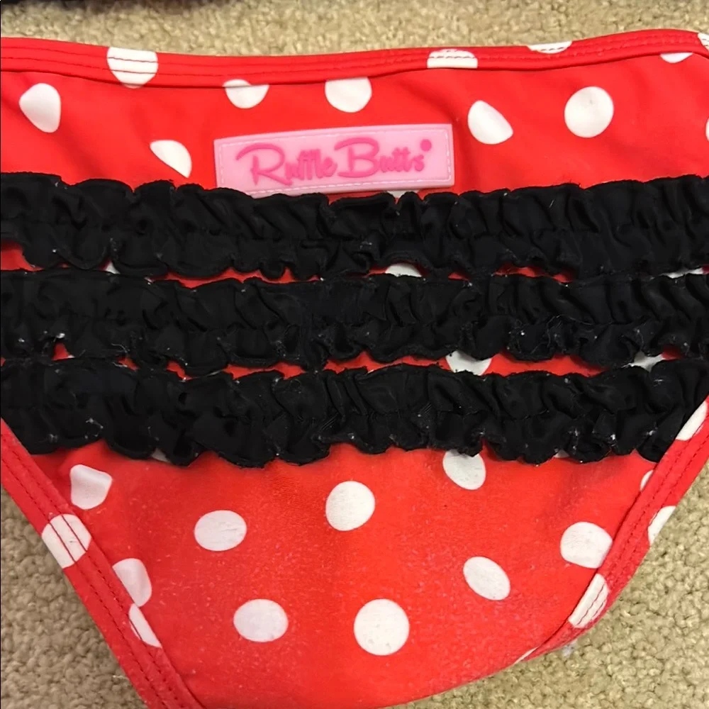 Ruffle Butts Minnie Mouse Rashguard Swim Set - Picture 4 of 4